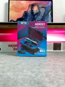 Headset Bluetooth M19 TWS Wireless Earphones Bluetooth 5.1 In Ear HIFI Mini Waterproof Sports Music Earbuds With Charging Box