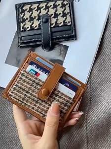 Fashionkaki Dompet Kad Perempuan Beg Duit Pemegang Kad Kulit Tinggi Ultra-Thin Canvas Card Holder Wallet Purse 863