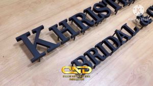 stainless steel Matte Black Wall Signage