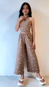 kyian.ph Franky Pants Terno 7-10yo RTW OOTD for kids girls STYLISH KIKAY PANLAKAD COMFORTABLE STRETCHABLE FASHIONABLE EVERYDAY WEAR COTTON Ribbon BARKCREPE