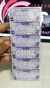 School Subject Sticker Label Easy Peel 12pcs Set MATATAG CURRICULUM