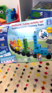 hand2mind Numberblocks Express Train MathLink Cubes Activity Set Preschool Learning Activities Toy