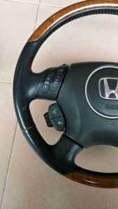 *USED* HONDA ODYSSEY RB1 RB2 4 SPOKE WOODEN STEERING WHEEL WITH CLOCK SPRING