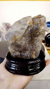 Natural High Grade Madagascar Old Mine Skeletal Smoky Quartz Crystal Ornament HSK03