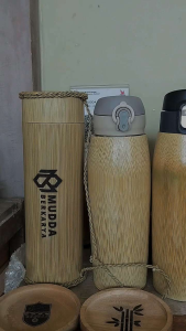 Tumbler Stainless Kayu Bambu & Termos Air Panas Kerajaan