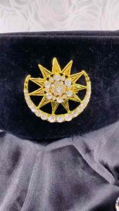 ZK Jewellery 5cm & 5.5cm [FREE BOX] Kerongsang Bulan Bintang Dokoh Songkok Pin Brooch Tanjak Muslimin Dokoh Nikah Tunang DK419