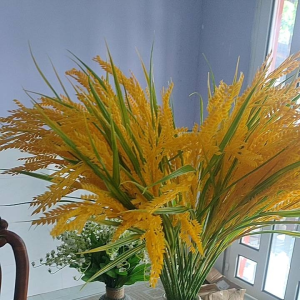 Bông lúa nhựa 3 nhánh cao 75cm siêu đẹp