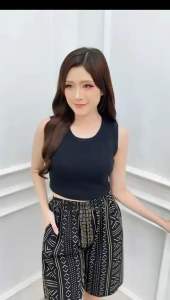 Celana Pendek Wanita Rayon Motif Batik Tie Dye Santai Adem Nyaman Kekinian