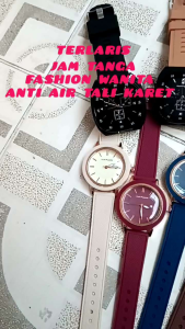 BISA COD BAY 1 GET 2 jam tangan wanita fashion tali karet chorono variais mewah anti air analog kemewahan santai tahan air karet premeium