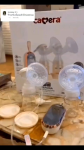 CAMERA เครื่องปั้มนม VERONA-TH ปั้มคู่ 2 เต้า 1 มอเตอร์ ปรับได้ 12 ระดับ น้ำหนักเบาเพียง 300กรัม