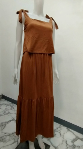 BEOSCLOSET ANDREA SELF TIE NURSING MATERNITY MAXI DRESS BREASTFEEDING MAXI DRESS FREESIZE FITS M-XL