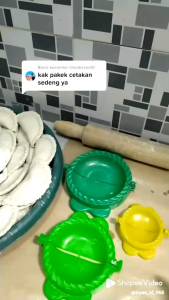 3 Pcs Cetakan Kue Pastel Pangsit Cireng isi Plus Rolling Kayu Jumbo 30cm