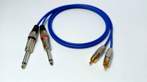 Kabel mixer ke power jack 2 akai mono 6.5mm to 2 rca 3.5mm kabel kitani tembaga murni 99.9% berkualitas/Kabel Jack Rca to Akai 1meter