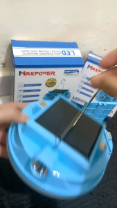 Lampu UFO Emergency 800W  PANEL SURYA + USB TIPE-C - POWERBANK Bisa Senter / Di gantung - Magnet Lamp Camping Darurat super terang MAXPOWER MX-Q289 800w / MX-Q288 500w - batrai bisa lepas pasang