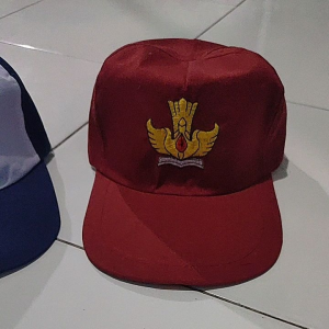 Topi Seragam Sekolah SD SMP SMA Logo Bordir