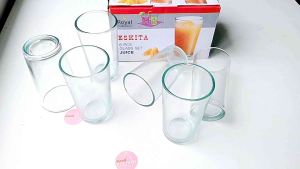 G226 [6PCS] GELAS KACA GELAS ES CENDOL CINCAU GELAS JADOEL GELAS MINUM ESKITA