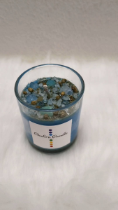 【Throat Chakra Candle - Handmade by Shop Owner】 Communication and Expression Confident Speaking. Enhances communication and expression skills strengthens confidence and influence and stimulates creativity and inspiration