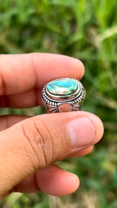 EST. JARI 8 - 9 NATURAL CINCIN BATU AKIK ABALON CELL