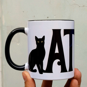 Cốc sứ ly sứ in chữ CAT quà tặng đặt biệt dành cho bạn yêu Mèo