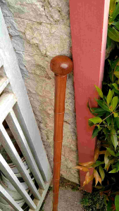 Tongkat Jalan Kayu Nogosari Nagasari Model Lurus Motif Bambu C128