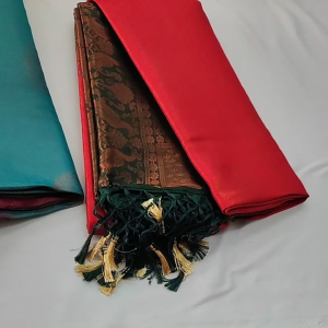 KUBERA SOFT SILK PATTU SAREE CONTRAST BLOUSE AND PALLU KUNJEM SOFT SILK LIGHT WEIGHT
