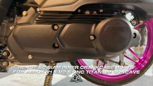 HENG / SC SIAM INNER CRANKCASE BOLTS FOR AEROX V1 & V2 S CNC TITANIUM CONCAVE