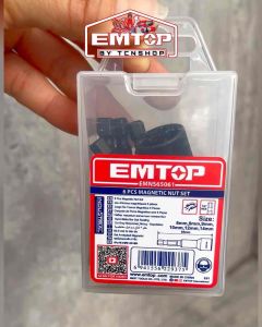EMTOP บล็อกยิงหลังคา หัวบล็อกแม่เหล็ก 6 ตัว/ชุด แกน 1/4“ ยาว 65มิล ขนาด 6-14มม. รุ่น EMNS65061