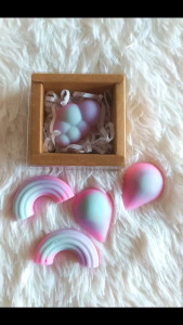 Uniquely Crafted Scented Soap/ Clouds and Rainbow  (5pcs. box for only P200)