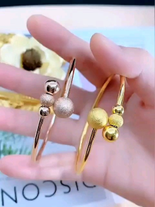 Xp.id - Gelang Tangan Titanium Bangle Flexible Model Boba Bola Pasir P7