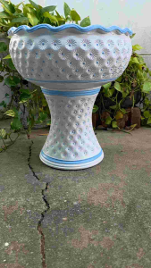 อ่านเน้นดินเผา 14 นิ้ว พร้อมขายกับ อ่างบัว อ่างดินเผาเลี้ยงปลา อ่างดินเผาปลูกบัว สินค้า มีประยุกต์