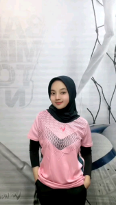 BLW 01 Baju Badminton Cewe Winstorm Dewasa Kaos Bulutangkis Wanita Jersey Badminton Women Print Ola Joy Widow