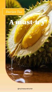 Cameron Valley Musang King Durian Flavour Black Tea 25 Individual Teabags from Bahrat Tea