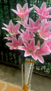 Bunga sudut jumbo bunga lili kuntum 20 +pot standing besi Style Shabby Chic Bunga Sintetis Bunga Dekorasi Interior Fabric Plastik Pengiriman Bunga Instant Dan Express - Lazada