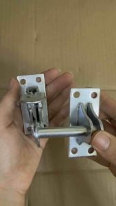 Chốt cửa tự đóng Then di động Thép/Mạ kẽm siêu bền - Chốt an toàn(có ốc vít)