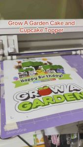 GROW A GARDEN CAKE TOPPER CUPCAKE TOPPER