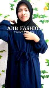 Tunik Ajib Perempuan Dewasa Terbaru Bahan Cringkle