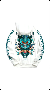 Ayu Dia Cahaya Store EXLUSIVE HOODE SWEATER JUMPER Pullover DTF Premium Hitam Putih