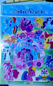7+1 sheets of Cartoons character Stickers Laser stickers for fun
