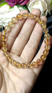 Golden quartz rutilated Bracelet 7mm+ 巴西纯天然金钛晶手链7mm+ 招正财偏财