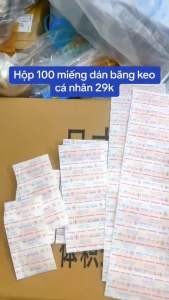 Hộp 100 miếng Băng keo y tế cá nhân AID FIRS sơ cứu vết thương