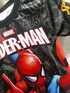 ชุดเด็กผู้ชายเซ็ตแขนสั้นขายาว ลายซุปเปอร์ฮีโร่ขวัญใจ แฟชั่นฤดูหนาว