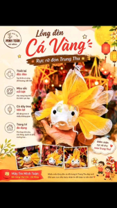 Lồng đèn Cá Vàng Rực rỡ Trung Thu | Thiết kế độc đáo màu sắc nổi bật có dây treo tiện lợi trang trí đa dụng.