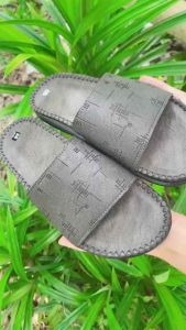 Dép khâu thời trang in dập lô gô đẹp