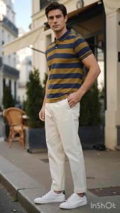 (Liuqiming888) Mens #8009 Premium Quality Cotton Polo Shirt