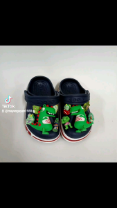 (Tặng 10 sticker) Dép Sục Crocs Baya Xanh Than + Sticker Víp Trang Trí Cho Bé Trai Gái. Nhựa Cao Cấp. Không Trơn Trượt.