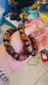 Vòng tay gỗ thơm đốt trúc size 14li mang lại May Mắn Hạnh Phúc.