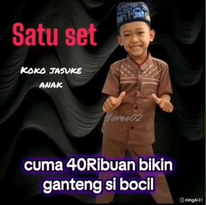 BAJU KOKO JASUKE ANAK// SETELAN ANAK LAKI LAKI BAJU MUSLIM