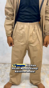 Jas Hujan Pria Wanita Dewasa Bahan Karet Pvc 025 Tebal Elastis