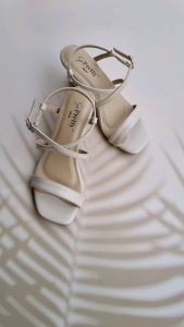 So Pretty by Base Advan VICTORIA Low 3 Inch Heel Ladies Strappy Sandals in Blush and Black