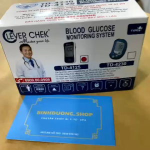 Trọn bộ Máy đo đường huyết Clever chek tặng kèm 25 que thử tiểu đường và 100 kim chích máu - binhduongshop
